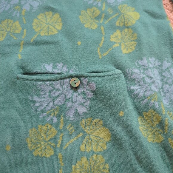 Gudrun Sjoden Marbacka Cardigan Long Sweater Organic Cotton XL Green Blue - Picture 13 of 16